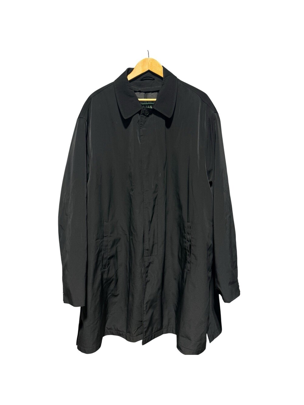Lauren Ralph Lauren Men’s 58R Black Trench Coat Zip Out Liner Big Tall